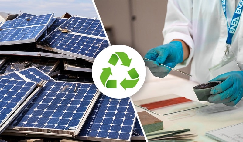 Economia circolare: da ENEA brevetti e soluzioni per il riciclo dei pannelli solari a fine vita