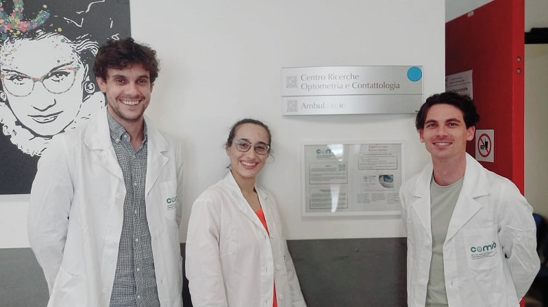 Optometristi Bicocca da sin. Riccardo Rolandi Giulia Rizzo Alessandro Duse